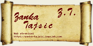 Žanka Tajsić vizit kartica